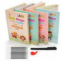 Sank Magic Practice Copy Book Set for Kids (4 Books + 1 Magic Pen + 10 Refills) Reusable Handwriting Improvement & Number Tracing Book for Preschool Learning, Ages 3+