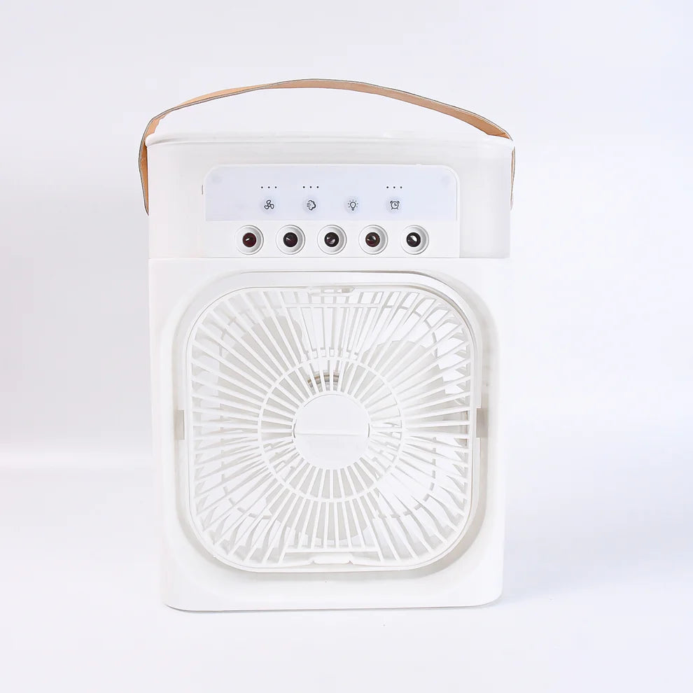 Portable Mini Air Cooler Fan USB Personal Desk Cooling Fan With LED Light & Water Mist Cooler